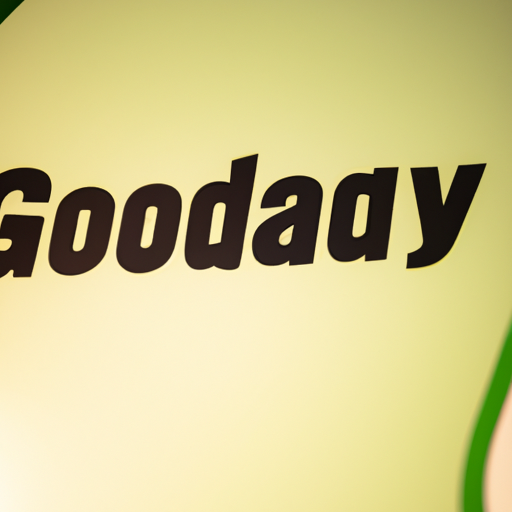 הלוגו של GoDaddy לצד שם המותג שלו